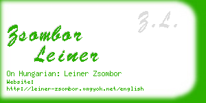 zsombor leiner business card